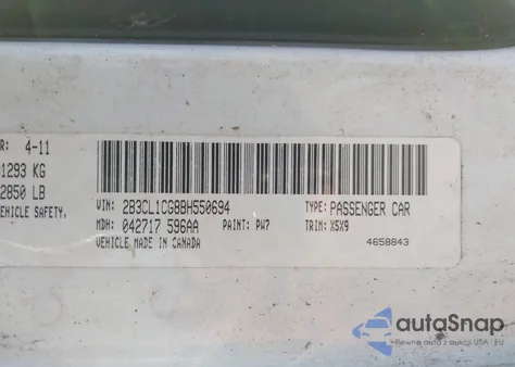 2011 Dodge Charger Police from USA, damaged, VIN 2B3CL1CG8BH550694